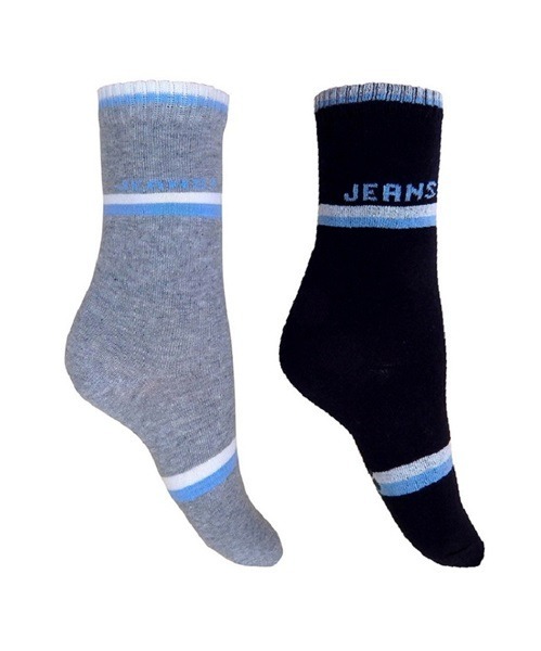 227 - Παιδικό Βαμβακερό Καλτσάκι Jeans - 2 ΖΕΥΓΗ