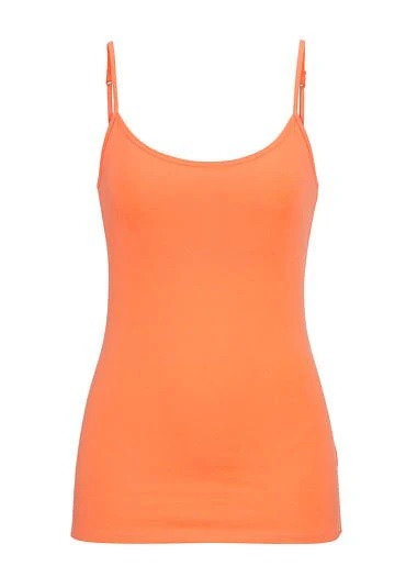 30018 CAMISOLE portokali 3 30018 - Ελαστικό καμισόλ με Λεπτή Τιράντα
