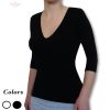 30047 T-shirt V-neck με μανικι 3-4 30047 - Ελαστική Μπλούζα με Μανίκι 3/4