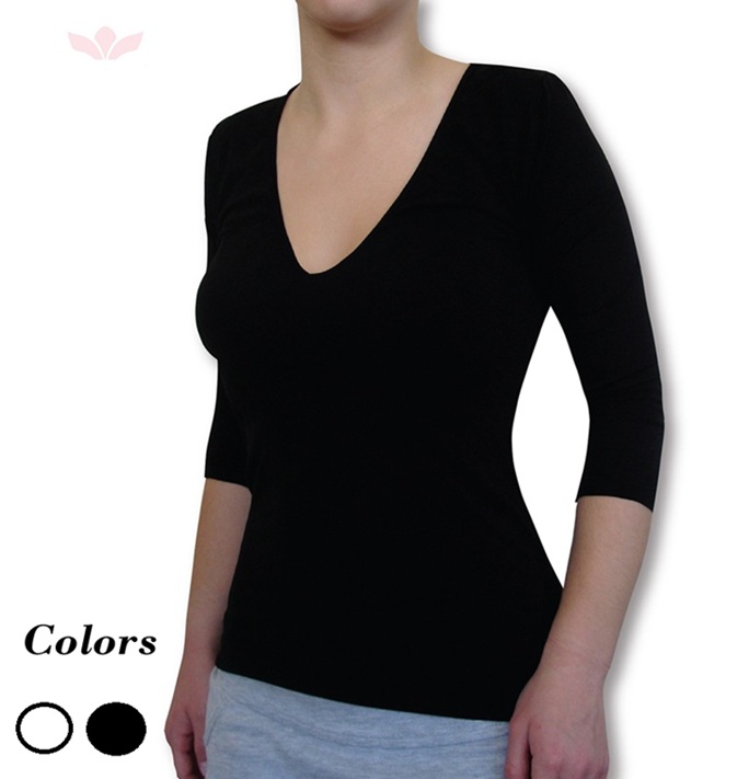 30047 T-shirt V-neck με μανικι 3-4 30047 - Ελαστική Μπλούζα με Μανίκι 3/4