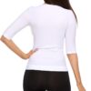 30047 mplouraki maniki 3-4 leyko back 30047 - Ελαστική Μπλούζα με Μανίκι 3/4