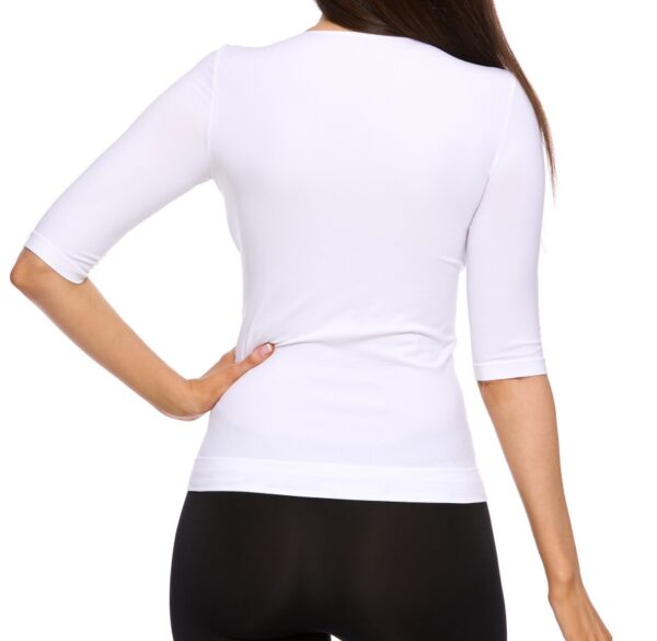 30047 mplouraki maniki 3-4 leyko back 30047 - Ελαστική Μπλούζα με Μανίκι 3/4