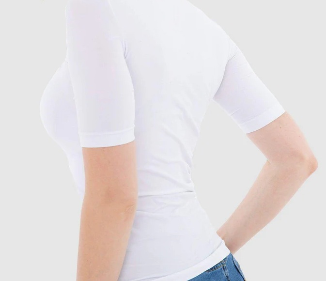 30020 T shirt xoris rafes back2 30020 - Ελαστική Κοντομάνικη Μπλούζα Χωρίς Ραφές