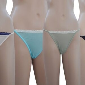2210 slip touli 81 2210 Ημι-διαφανές Σλιπ με τούλι και Κορδονάκι -3 τεμ.