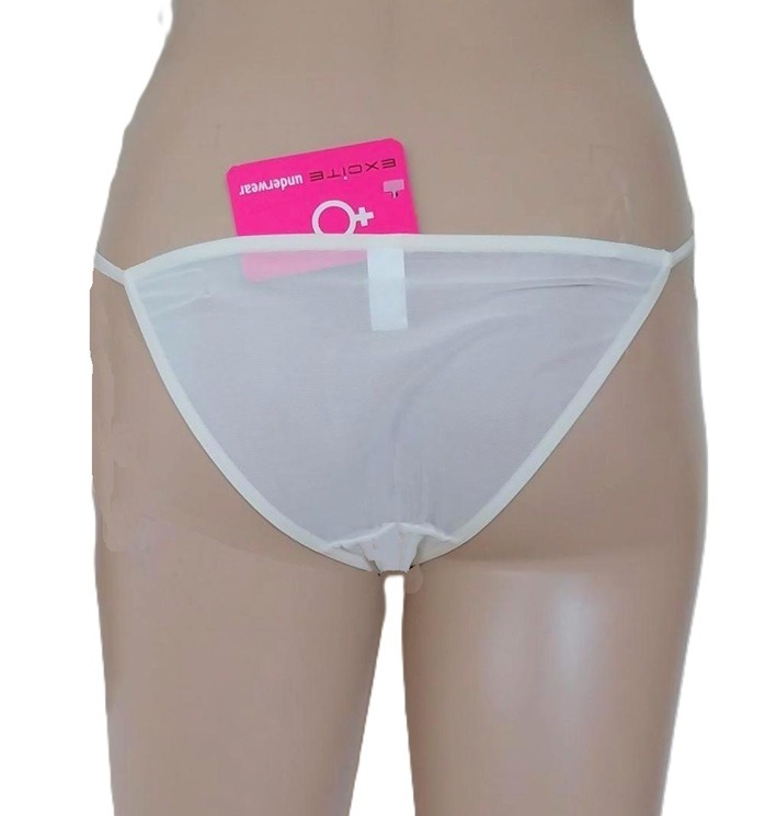 2210 slip touli mpez 2 2210 Ημι-διαφανές Σλιπ με τούλι και Κορδονάκι -3 τεμ.