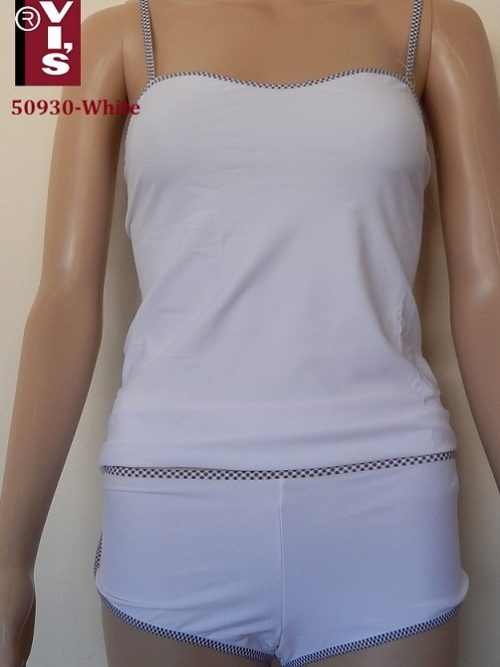 50930 - Camisole LEVIS με Λεπτή Τιράντα και Διχρωμία στο Λάστιχο