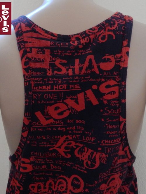 55031-Βαμβακερό Camisole LEVIS "All over print" με Τιράντα