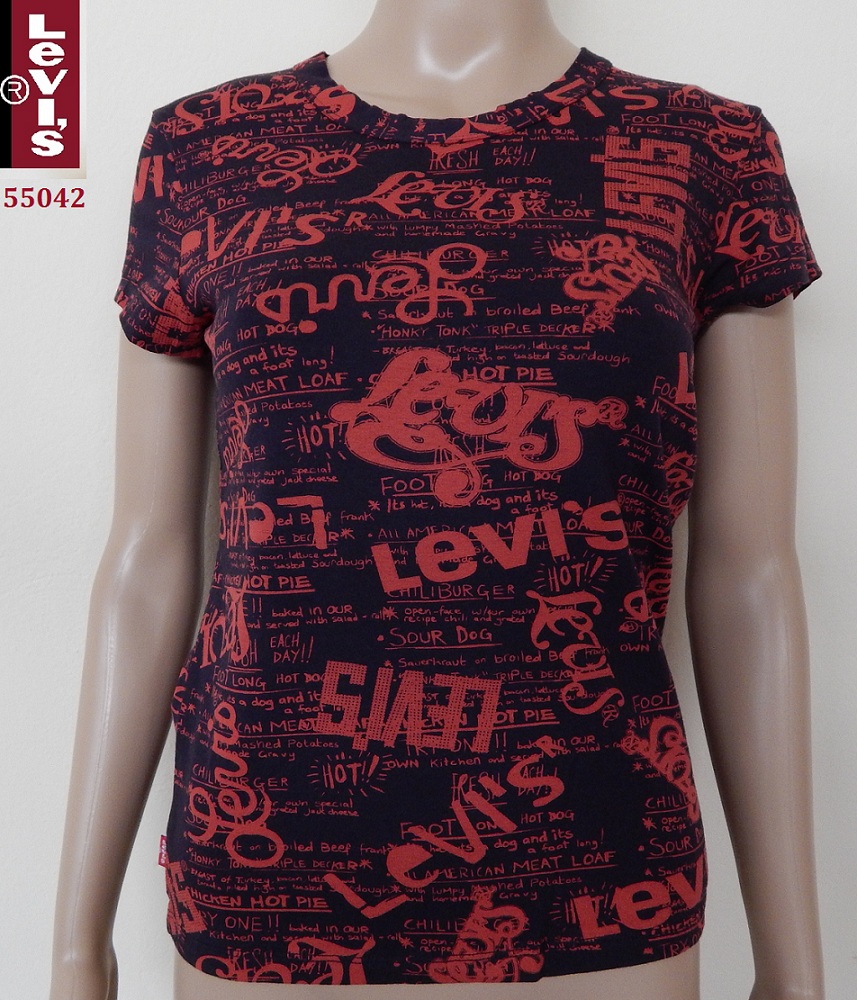 55042 Βαμβακερό Τ-Shirt LEVIS "All over print" με Κοντό Μανίκι Βαμβακερή κοντομάνικη μπλούζα LEVIS