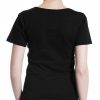 2628-black-back 2628-Βαμβακερό Κοντομάνικο φανελάκι με Δαντέλα