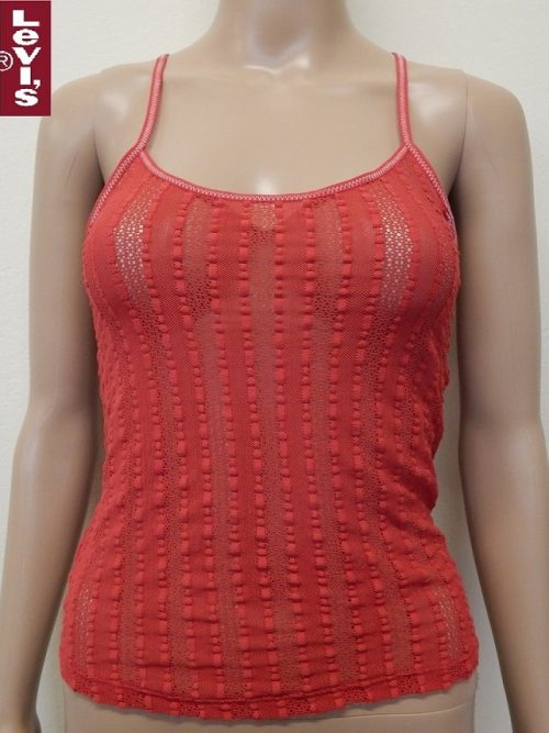 55531 - Ημι-διαφανές Camisole LEVIS με Λεπτή Τιράντα και Δαντέλα