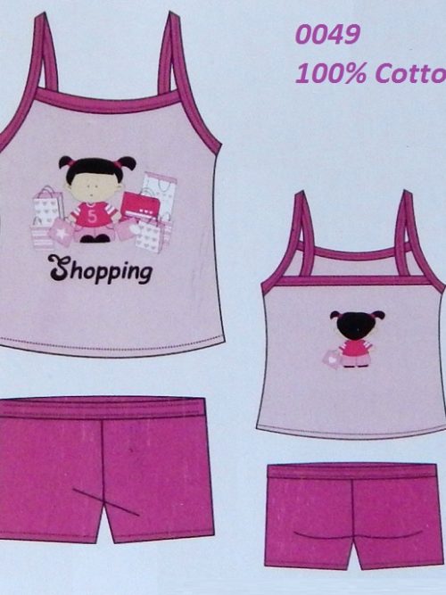49 - Καλοκαιρινό Top "Shopping" με Σορτσάκι