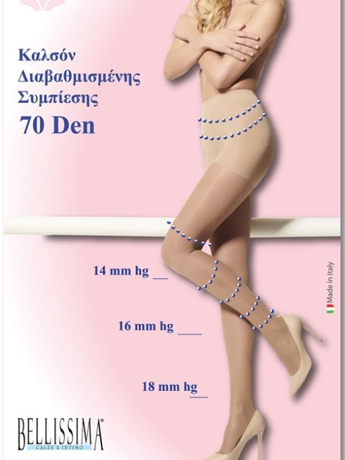 B103 Καλσόν Διαβαθμισμένης Συμπίεσης και Φλεβίτιδας 70 Den