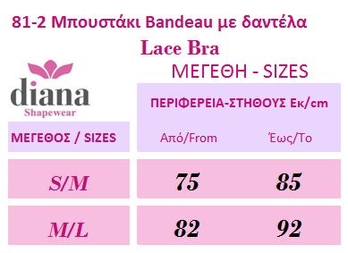 81-2 Μπουστάκι-Bandeau με δαντέλα