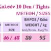 B02 - Διαφανές πολύ λεπτό Καλσόν 10D, XL B02 - Διαφανές πολύ λεπτό Καλσόν 10D, XL