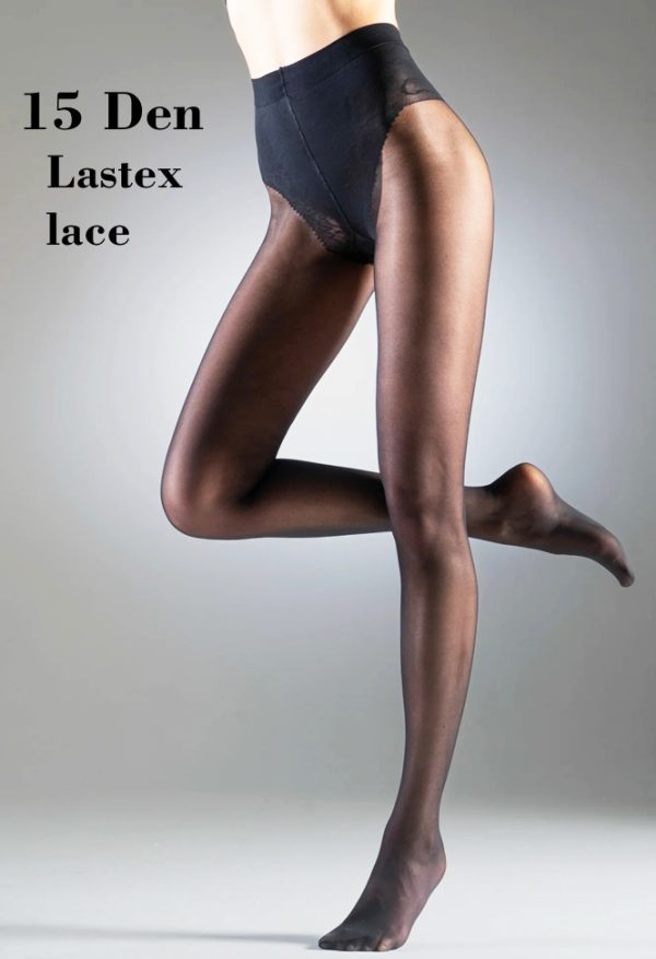 944 lastex dantela 2 944-3 Διαφανές Καλσόν 15D και με σλιπ- Λαστέξ - 3 τεμ.