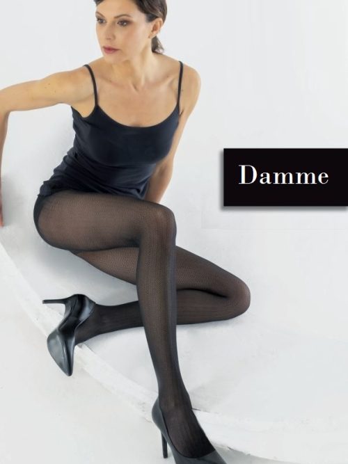 222341 - Διαφανές Kαλσόν 20D με γεωμετρικό σχέδιο Damme