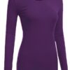 30027 t-shirt makri maniki lila 2 30027-2 Ελαστική Μακρυμάνικη Μπλούζα Λιλά