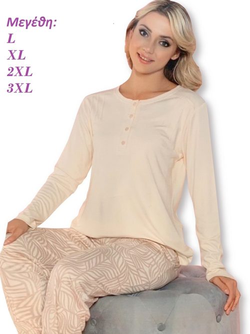 50703 - Γυναικεία βαμβακερή πυτζάμα L-XL-2XL