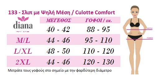 133 - Σλιπ με Ψηλή Μέση από Microfiber Χωρίς Ραφές