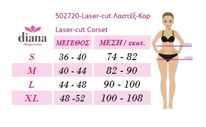 502720 - Αόρατο Στριγκ Κορσές, λαστέξ, κομμένο με λέιζερ