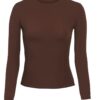 30027-3 - Ελαστικό T-Shirt με Μακρύ Μανίκι Χωρίς Ραφές -Καφε 30027-3 - Ελαστικό T-Shirt με Μακρύ Μανίκι Χωρίς Ραφές -Καφε
