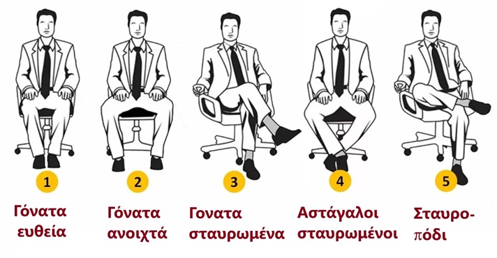 Το πως κάθεστε δείχνει την προσωπικότητα σας - 8 στάσεις 3 seating 1