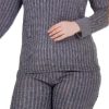 507004 - Γυναικεία βαμβακερή πυτζάμα σε 3XL, 4XL Γκρί ρίγα