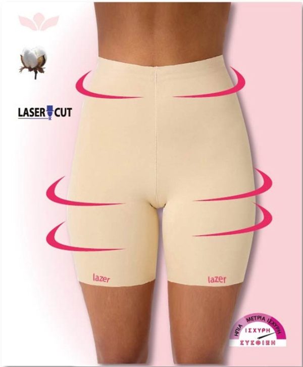 502813 slip Korse lazer BM36 - Βαμβακερός Κορσές με πόδι, με ψηλή μέση & ισχυρή σύσφιξη