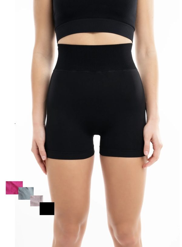 171 short gimnastiki black 1 171 - Ελαστικό ανατομικό σορτς με ανόρθωση