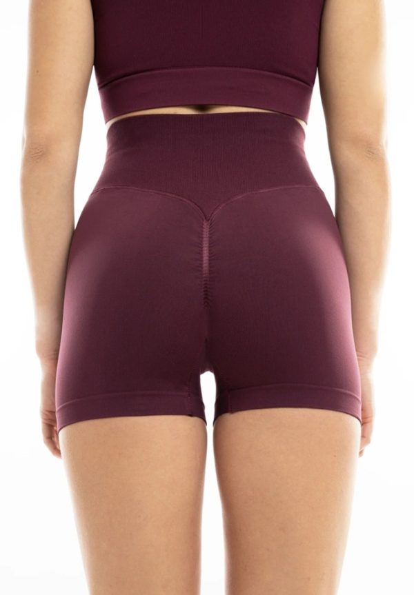 171 short gimnastiki bordo 2 171 - Ελαστικό ανατομικό σορτς με ανόρθωση